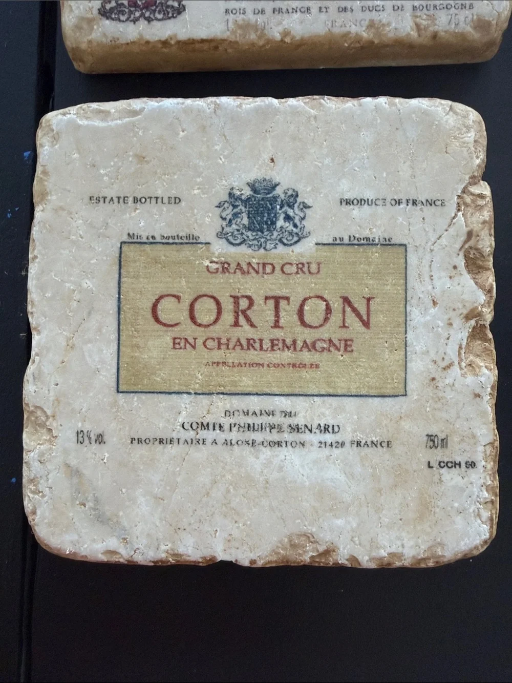 Wine marble Coasters - Neutral Beige Set of 4